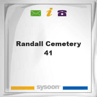 Randall Cemetery #41Randall Cemetery #41 on Sysoon