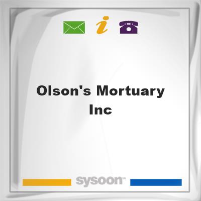 Olson's Mortuary IncOlson's Mortuary Inc on Sysoon