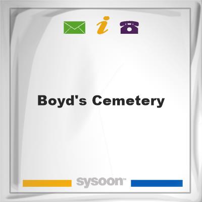 Boyd's Cemetery, Boyd's Cemetery