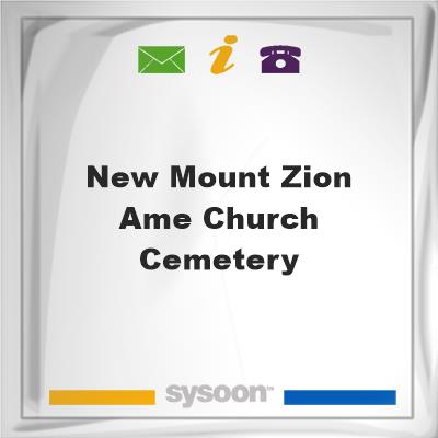 New Mount Zion AME Church Cemetery, New Mount Zion AME Church Cemetery