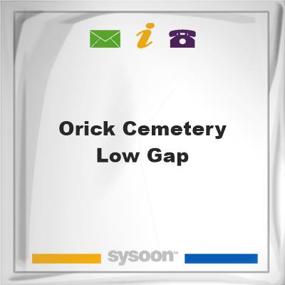 Orick Cemetery-Low Gap, Orick Cemetery-Low Gap