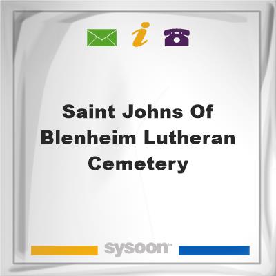Saint Johns of Blenheim Lutheran CemeterySaint Johns of Blenheim Lutheran Cemetery on Sysoon