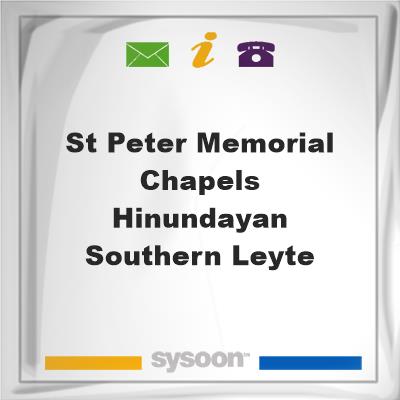 St. Peter Memorial Chapels- Hinundayan, Southern LeyteSt. Peter Memorial Chapels- Hinundayan, Southern Leyte on Sysoon