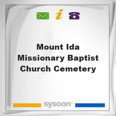 Mount Ida Missionary Baptist Church Cemetery, Mount Ida Missionary Baptist Church Cemetery