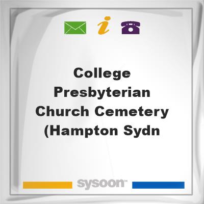 College Presbyterian Church Cemetery (Hampton-SydnCollege Presbyterian Church Cemetery (Hampton-Sydn on Sysoon