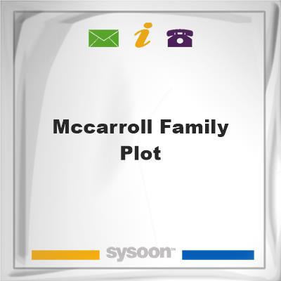 McCarroll Family Plot, McCarroll Family Plot
