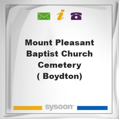 Mount Pleasant Baptist Church Cemetery ( Boydton), Mount Pleasant Baptist Church Cemetery ( Boydton)