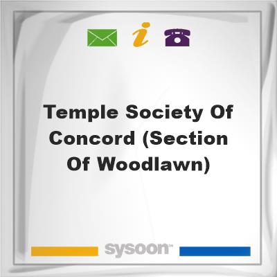 Temple Society of Concord (Section of Woodlawn), Temple Society of Concord (Section of Woodlawn)