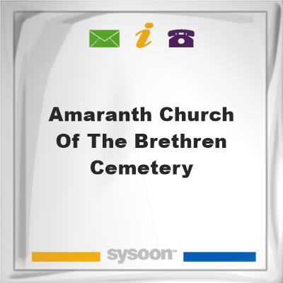 Amaranth Church of the Brethren Cemetery, Amaranth Church of the Brethren Cemetery
