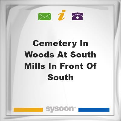 Cemetery in Woods at South Mills in front of South, Cemetery in Woods at South Mills in front of South