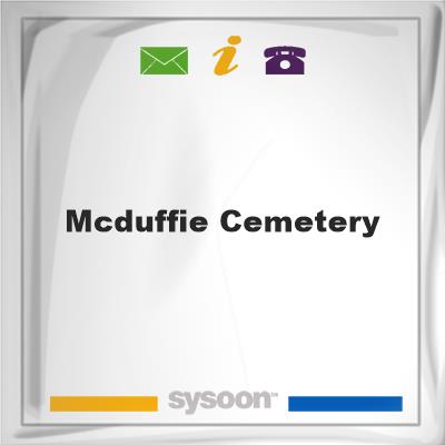 McDuffie Cemetery, McDuffie Cemetery
