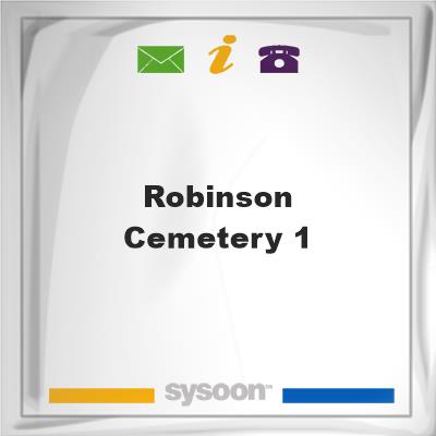 Robinson Cemetery #1, Robinson Cemetery #1