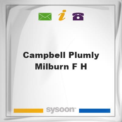Campbell-Plumly-Milburn F HCampbell-Plumly-Milburn F H on Sysoon