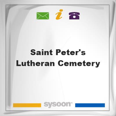 Saint Peter's Lutheran CemeterySaint Peter's Lutheran Cemetery on Sysoon