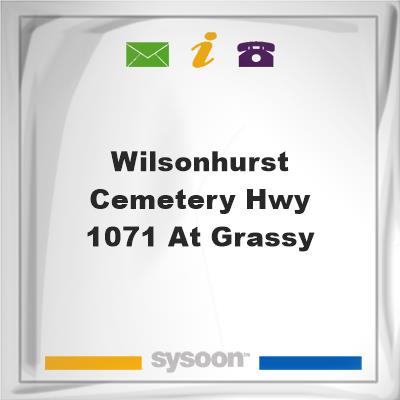 Wilson/Hurst Cemetery Hwy 1071 at Grassy, Wilson/Hurst Cemetery Hwy 1071 at Grassy