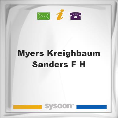 Myers-Kreighbaum-Sanders F HMyers-Kreighbaum-Sanders F H on Sysoon