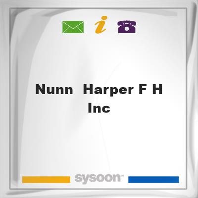 Nunn & Harper F H Inc, Nunn & Harper F H Inc