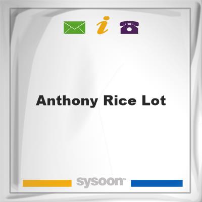 Anthony Rice Lot, Anthony Rice Lot