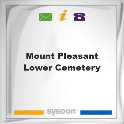 Mount Pleasant-Lower Cemetery, Mount Pleasant-Lower Cemetery