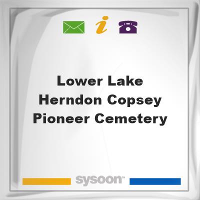 Lower Lake Herndon-Copsey Pioneer Cemetery, Lower Lake Herndon-Copsey Pioneer Cemetery