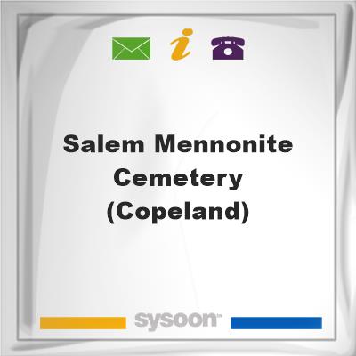 Salem Mennonite Cemetery (Copeland), Salem Mennonite Cemetery (Copeland)