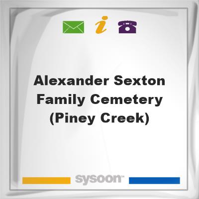 Alexander Sexton Family Cemetery (Piney Creek), Alexander Sexton Family Cemetery (Piney Creek)