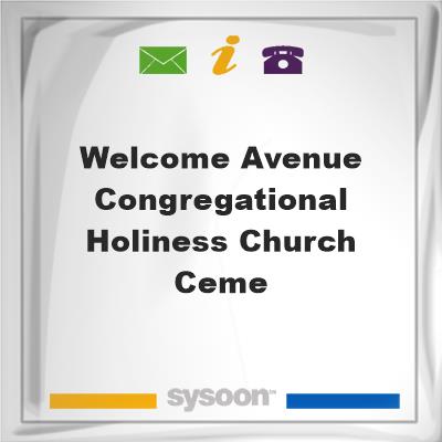 Welcome Avenue Congregational Holiness Church Ceme, Welcome Avenue Congregational Holiness Church Ceme