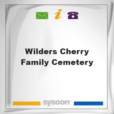 Wilders Cherry Family Cemetery, Wilders Cherry Family Cemetery