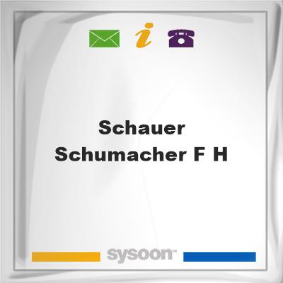 Schauer & Schumacher F HSchauer & Schumacher F H on Sysoon