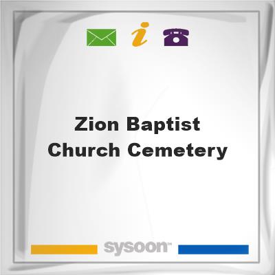 Zion Baptist Church Cemetery, Zion Baptist Church Cemetery