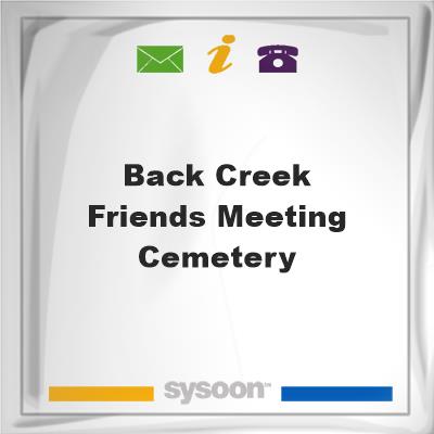 Back Creek Friends Meeting Cemetery, Back Creek Friends Meeting Cemetery