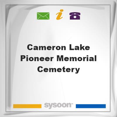 Cameron Lake Pioneer Memorial Cemetery, Cameron Lake Pioneer Memorial Cemetery