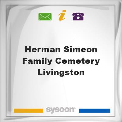 Herman Simeon Family Cemetery, Livingston, Herman Simeon Family Cemetery, Livingston