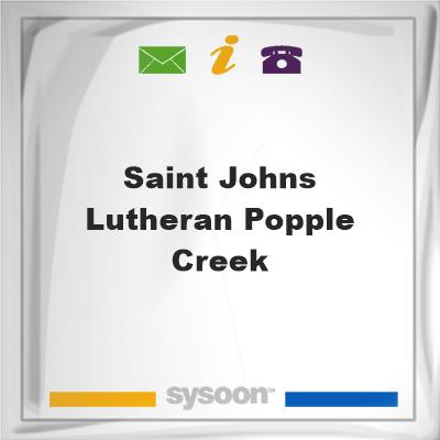 Saint Johns Lutheran Popple Creek, Saint Johns Lutheran Popple Creek