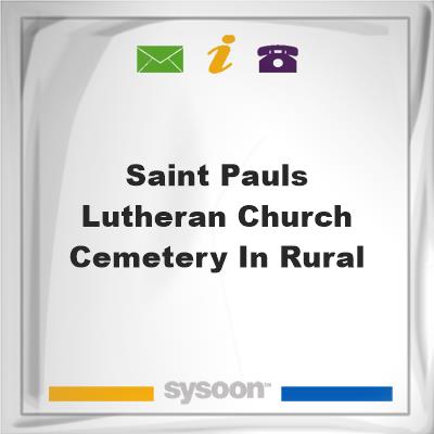 Saint Pauls Lutheran Church Cemetery in rural, Saint Pauls Lutheran Church Cemetery in rural