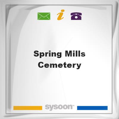 Spring Mills Cemetery, Spring Mills Cemetery