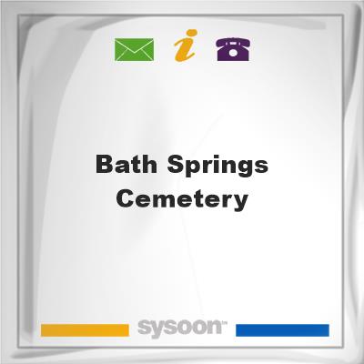 Bath Springs Cemetery, Bath Springs Cemetery