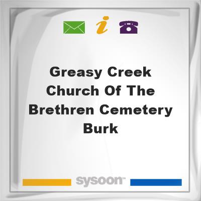 Greasy Creek Church of the Brethren Cemetery, Burk, Greasy Creek Church of the Brethren Cemetery, Burk