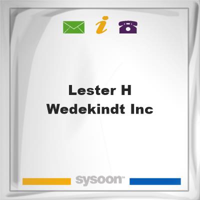 Lester H Wedekindt IncLester H Wedekindt Inc on Sysoon