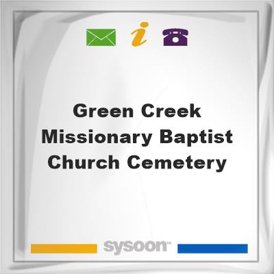 Green Creek Missionary Baptist Church Cemetery, Green Creek Missionary Baptist Church Cemetery