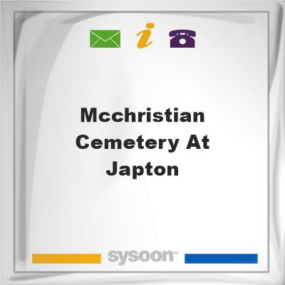 McChristian Cemetery at Japton, McChristian Cemetery at Japton