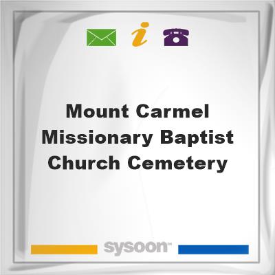 Mount Carmel Missionary Baptist Church Cemetery, Mount Carmel Missionary Baptist Church Cemetery