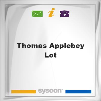 Thomas Applebey Lot, Thomas Applebey Lot