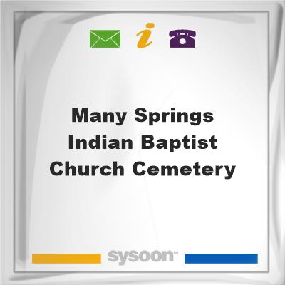 Many Springs Indian Baptist Church CemeteryMany Springs Indian Baptist Church Cemetery on Sysoon