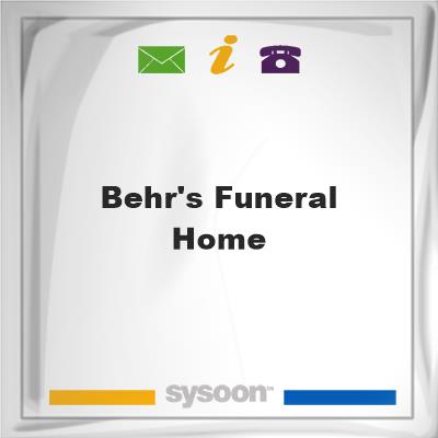 Behr's Funeral HomeBehr's Funeral Home on Sysoon