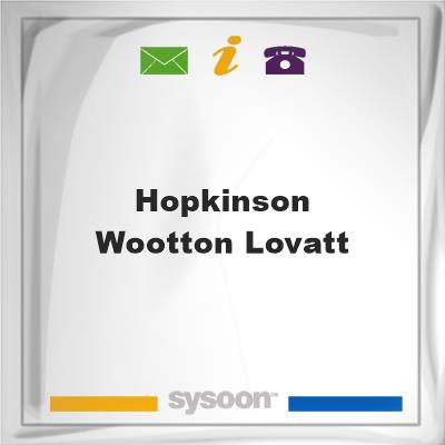 Hopkinson Wootton LovattHopkinson Wootton Lovatt on Sysoon