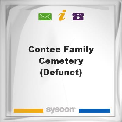 Contee Family Cemetery (Defunct), Contee Family Cemetery (Defunct)