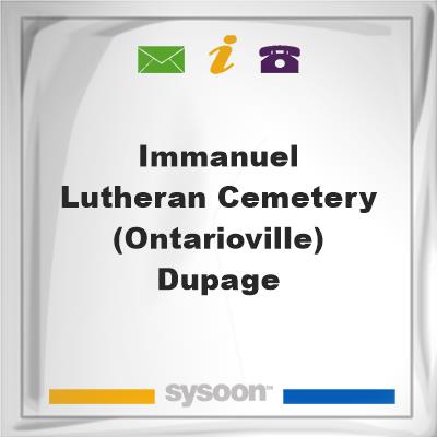 Immanuel Lutheran Cemetery (Ontarioville), DuPage,, Immanuel Lutheran Cemetery (Ontarioville), DuPage,