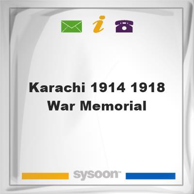 Karachi 1914-1918 War Memorial, Karachi 1914-1918 War Memorial