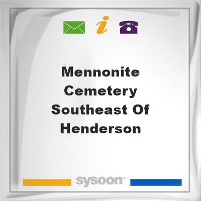 Mennonite Cemetery southeast of HendersonMennonite Cemetery southeast of Henderson on Sysoon